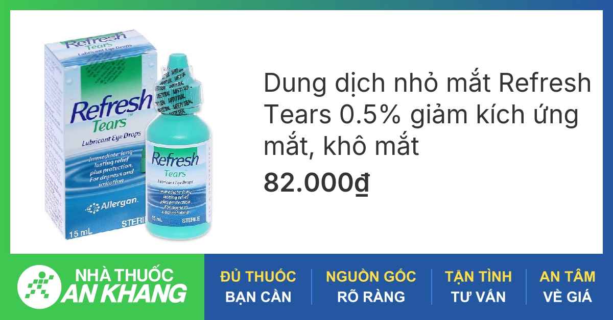 Cách sử dụng thuốc nhỏ mắt Refresh Tears cho người đeo lens?
