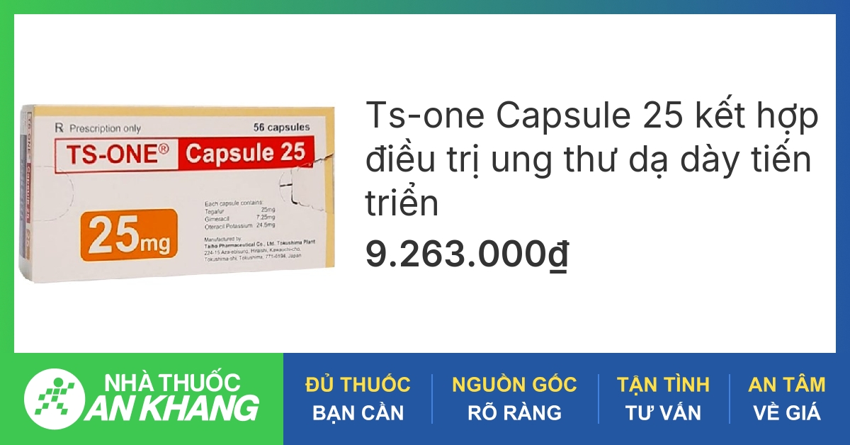Ts-one Capsule 25 trị ung thư dạ dày (4 vỉ x 14 viên) - 09/2024 ...