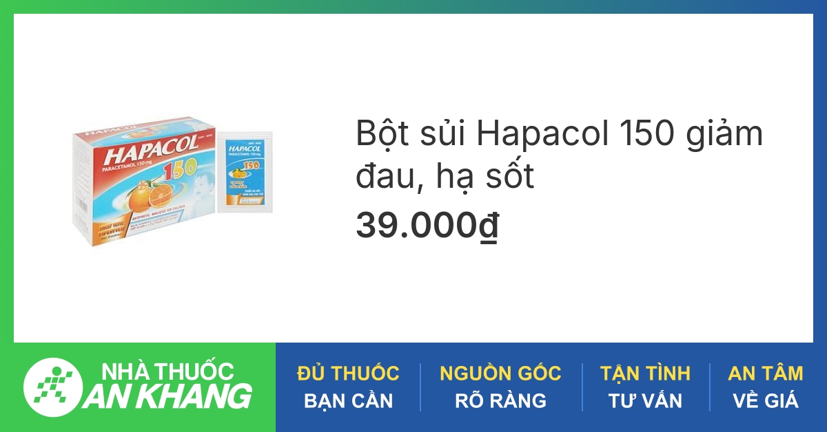 Thuốc Hapacol 150mg dùng để điều trị những bệnh gì?
