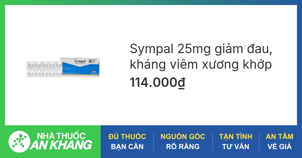 Sympal 25mg giảm đau, kháng viêm xương khớp (2 vỉ x 10 viên) - 10/2024 ...