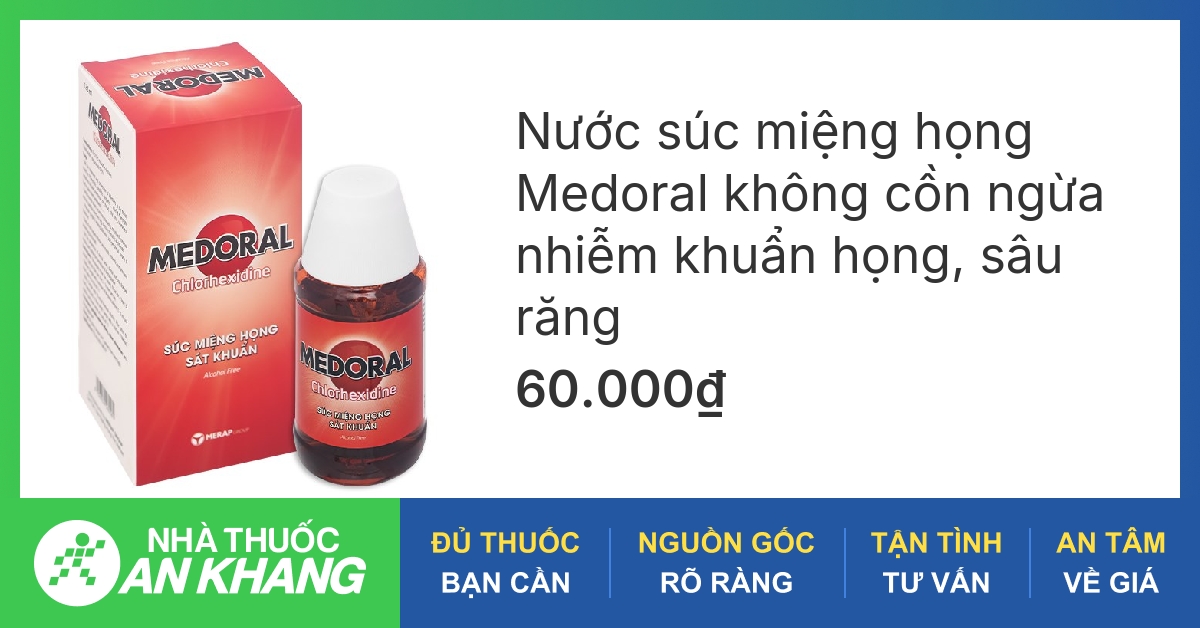 Nước súc miệng họng Medoral có các thành phần tự nhiên không?
