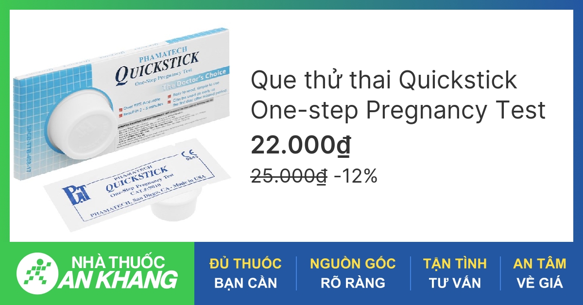 Que thử thai Quick Test sử dụng như thế nào?
