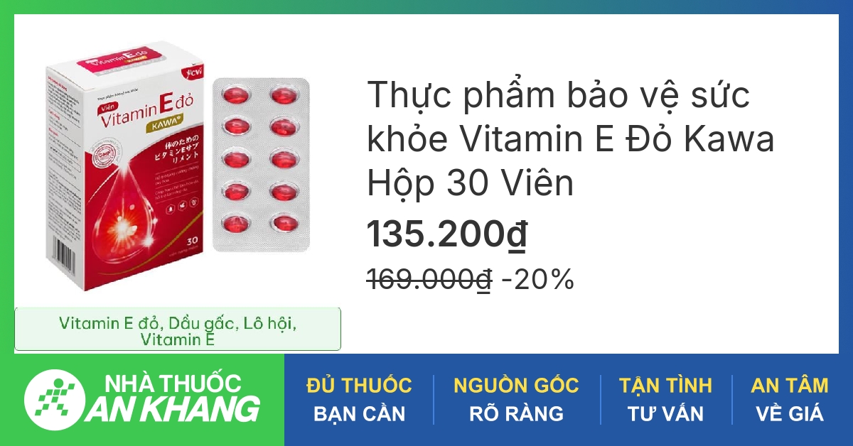 Những lợi ích sức khỏe từ vitamin e đỏ kawa mà bạn chưa biết