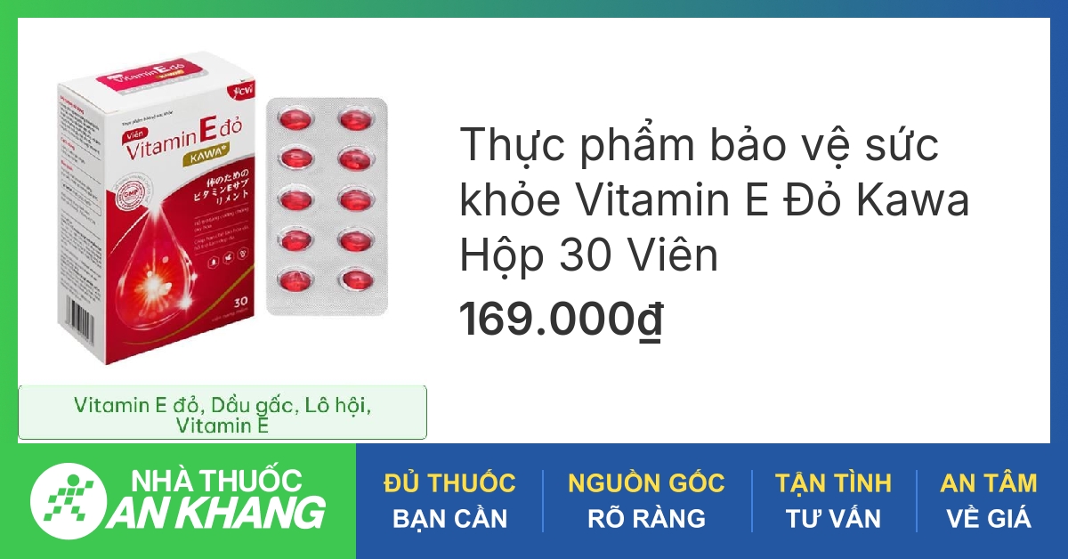 Tá dược và thành phần khác có trong Vitamin E đỏ.
