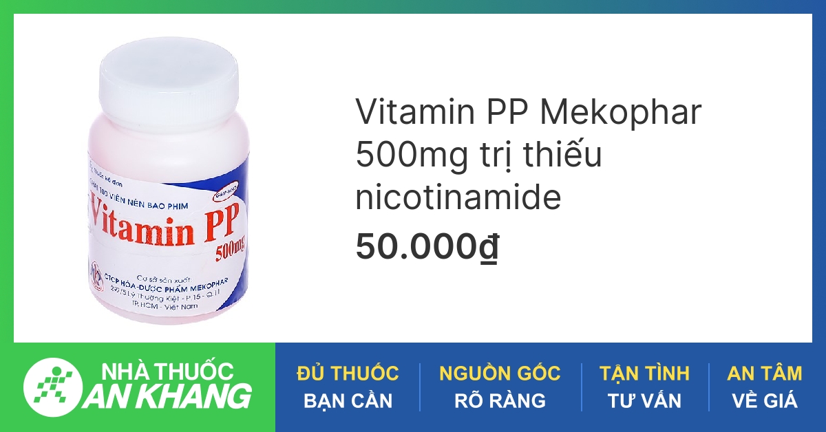 Vitamin PP 500mg giá bao nhiêu?