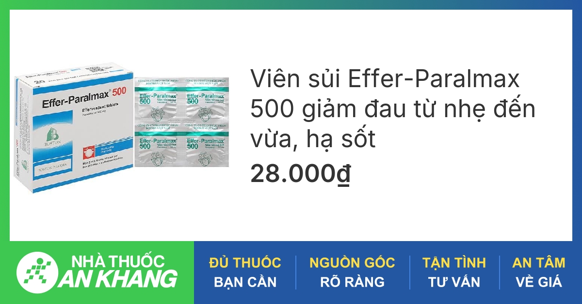 Công dụng của thuốc Paralmax 500 sủi là gì?
