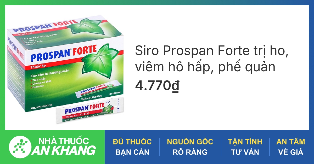 Thuốc ho Prospan 5ml có tác dụng trị ho và viêm đường hô hấp không?