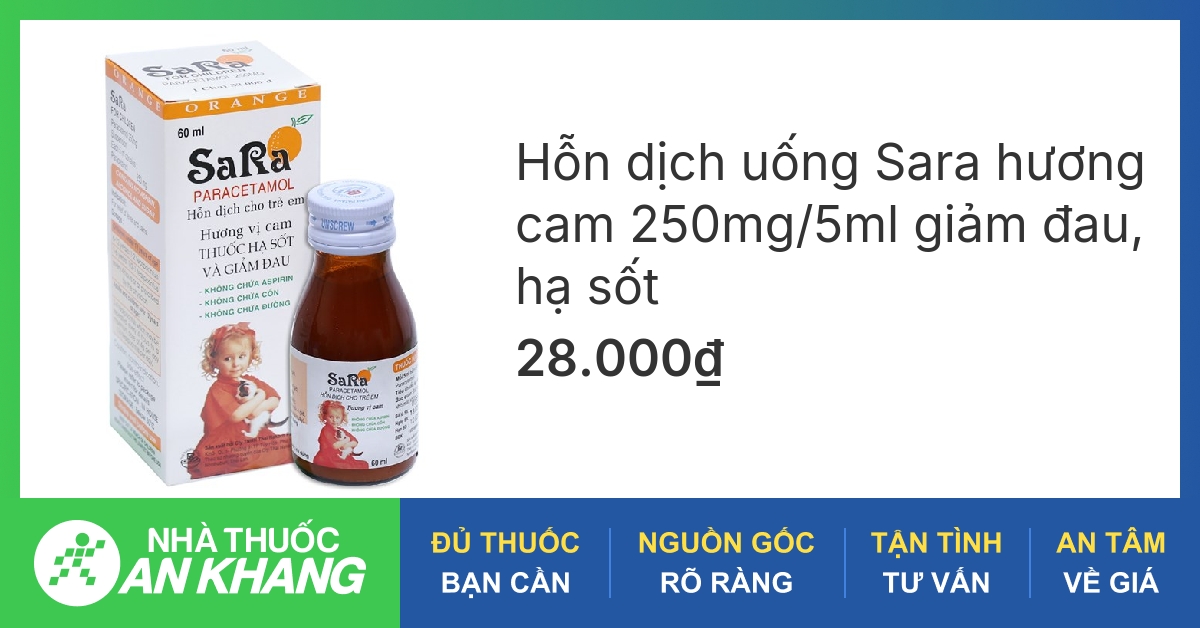 Thuốc hạ sốt Sara có thành phần chính gì?
