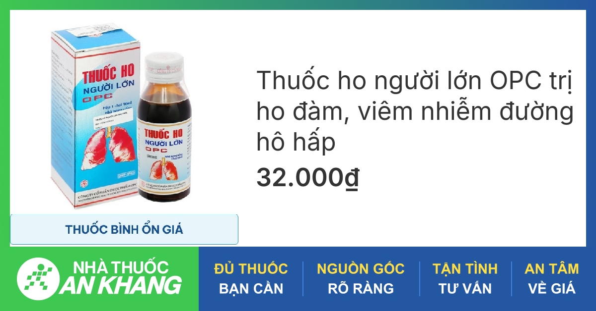 Nguyên nhân và cách sử dụng opc thuốc ho cho hiệu quả