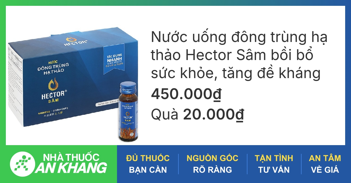 Nước đông trùng hạ thảo Hector Sâm có chứa những thành phần gì?
