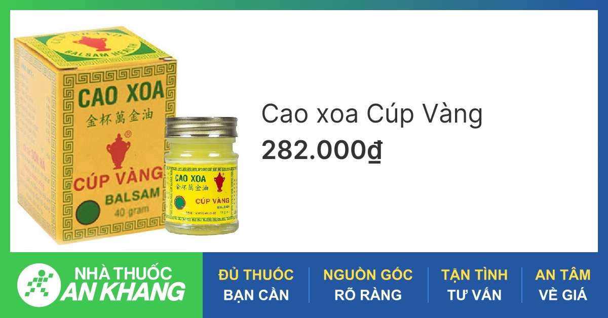 Cao Xoa Cup Vang Balsam - Warming balm for colds, muscle and joint pain - 40  g - SIXMD - Vietnamese Online Shop