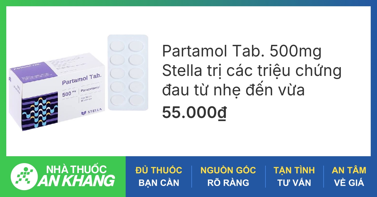 Thuốc Partamol tab 500 được sử dụng để điều trị những bệnh gì?
