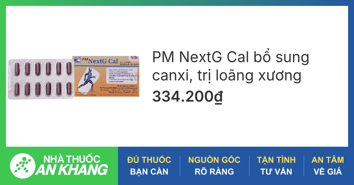 Thuốc canxi PM NextG Cal có thành phần chính gồm những gì?