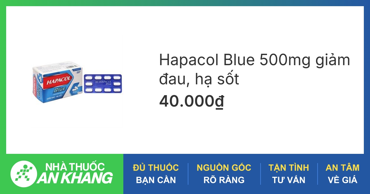 Thuốc Hapacol Blue được sử dụng để điều trị những triệu chứng nào?
