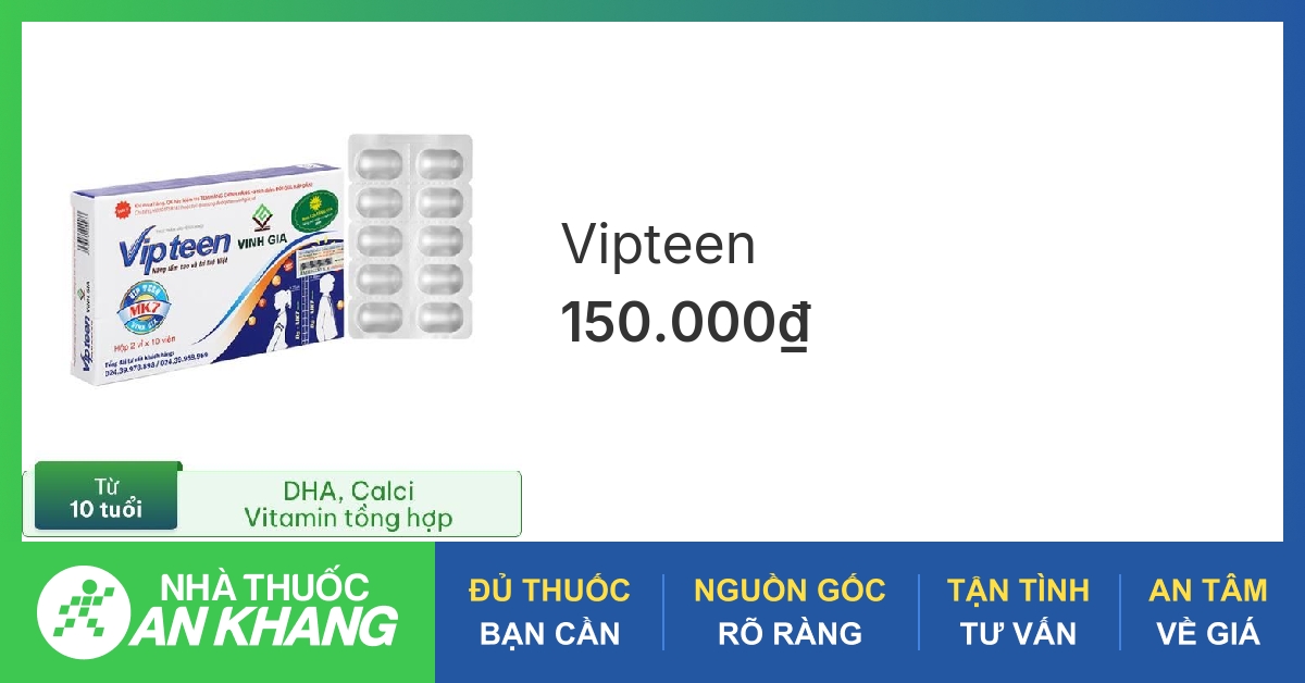 Thuốc tăng chiều cao Vipteen có thành phần gồm những gì?