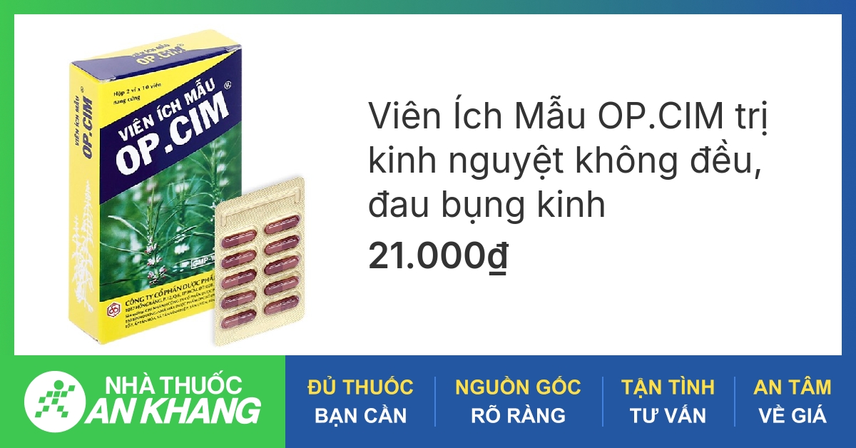 Viên Ích Mẫu OP.CIM hộp 20 viên-Nhà thuốc An Khang