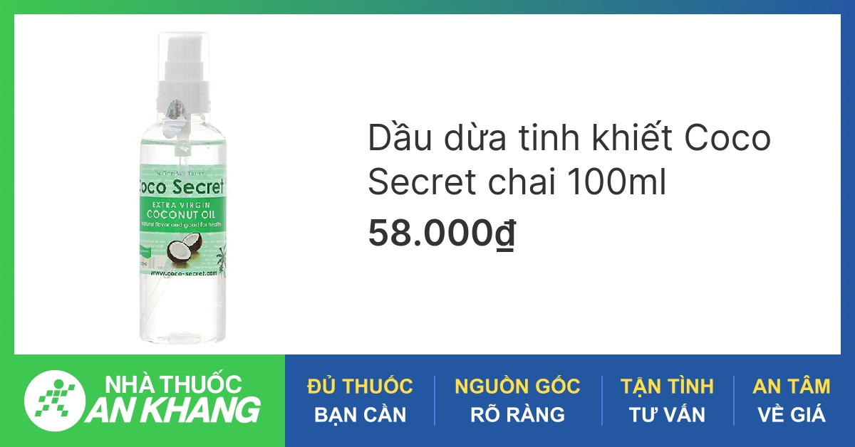 Dầu dừa tinh khiết Coco Secret chai 100ml - 03/2024