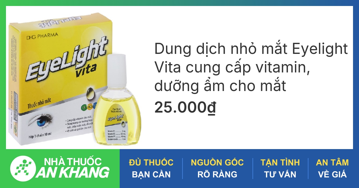 Thuốc nhỏ mắt Eyelight có thành phần chính gì và công dụng của nó là gì?