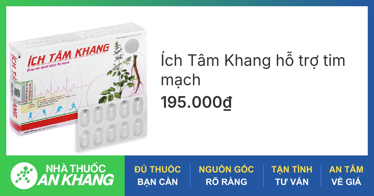 Ích Tâm Khang hỗ trợ tim mạch hộp 30 viên - 03/2023|Nhathuocankhang.com