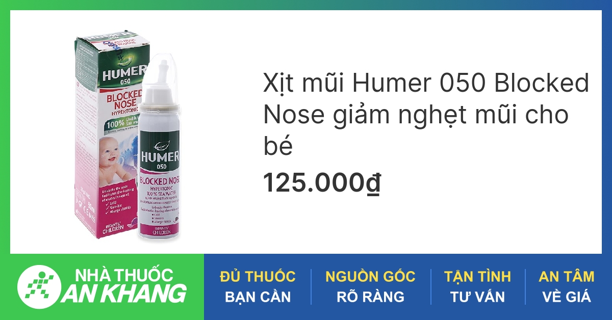 Thuốc xịt mũi Humer 050 có tác dụng gì và làm giảm triệu chứng gì?