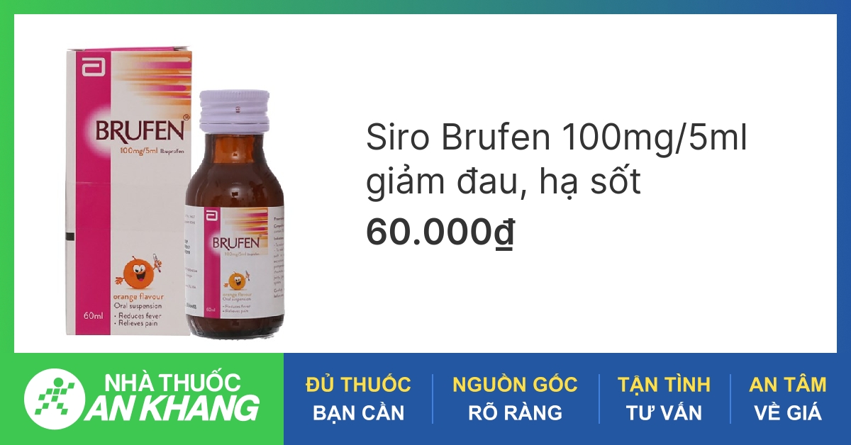 Công dụng và liều dùng của thuốc ibuprofen siro cho trẻ em