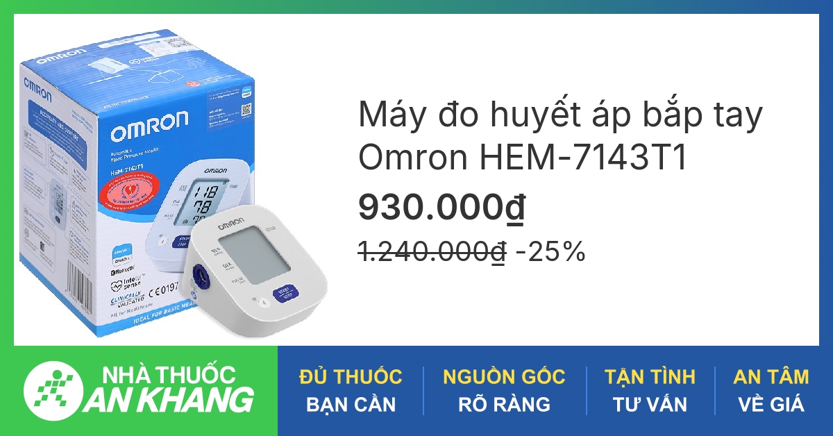 Thông tin chi tiết máy đo huyết áp omron hem 7143t1 mới cập nhật