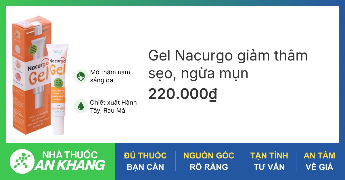 Sản phẩm Nacurgo Gel có thành phần chính là gì?
