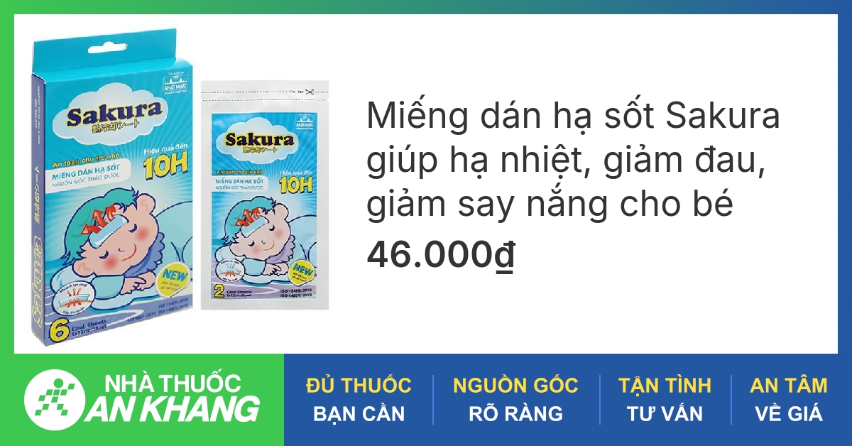 What are the benefits and ingredients of Sakura miếng dán hạ sốt?