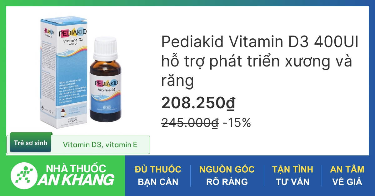 Cần biết về vitamin d3 pediakid có nguy hiểm không?
