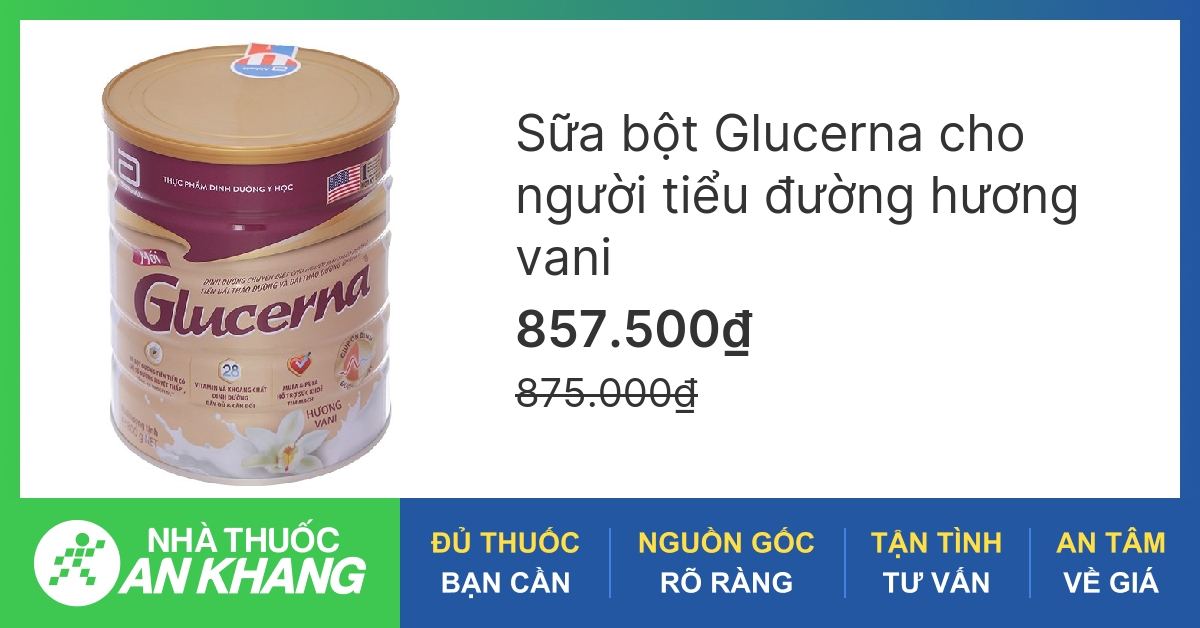 Giá sữa tiểu đường Glucerna 850g là bao nhiêu?