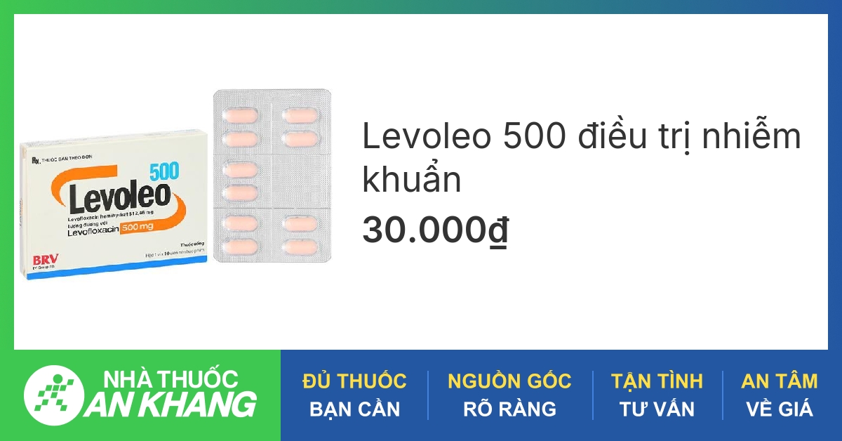 Levoleo 500mg điều trị nhiễm khuẩn (1 vỉ x 10 viên) - 09/2024 ...