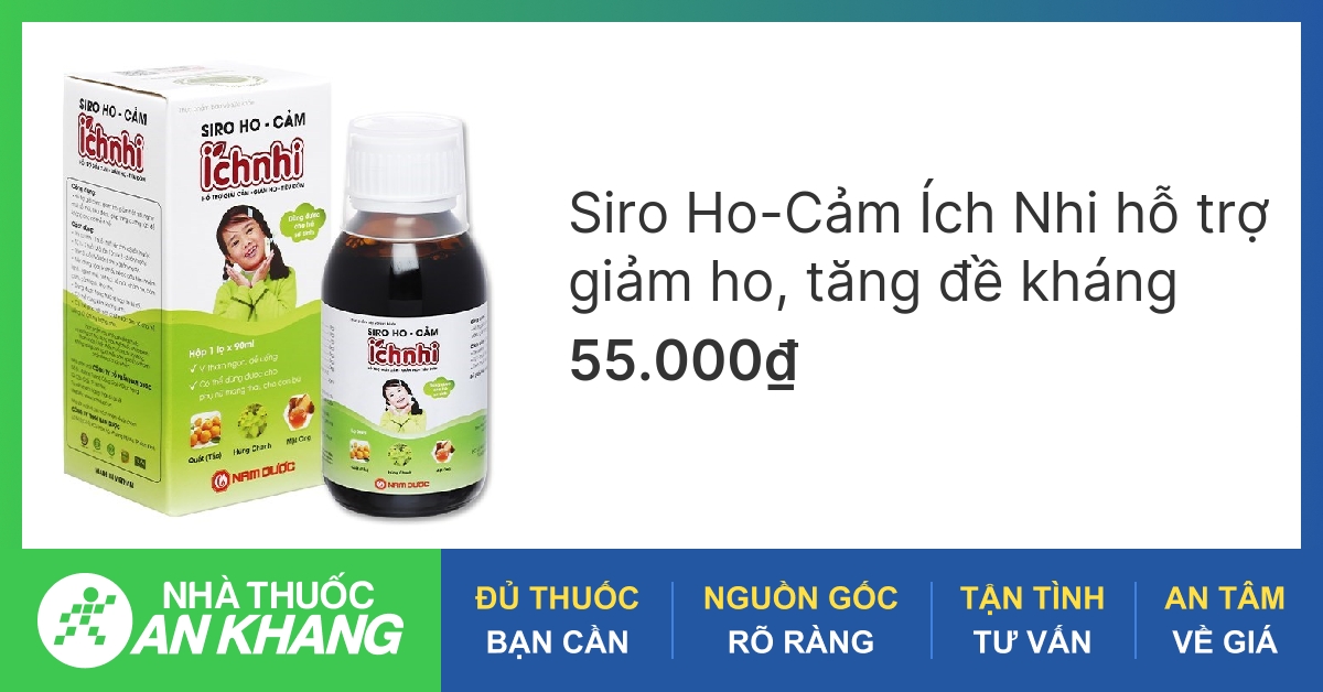Siro ho cảm Ích Nhi hỗ trợ giảm ho, tăng đề kháng chai 90ml -06/2023 | nhathuocankhang.com
