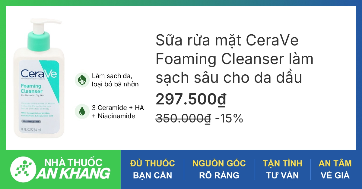 Cerave Acne Foaming Cream Cleanser có giúp giảm đỏ da mụn không?
