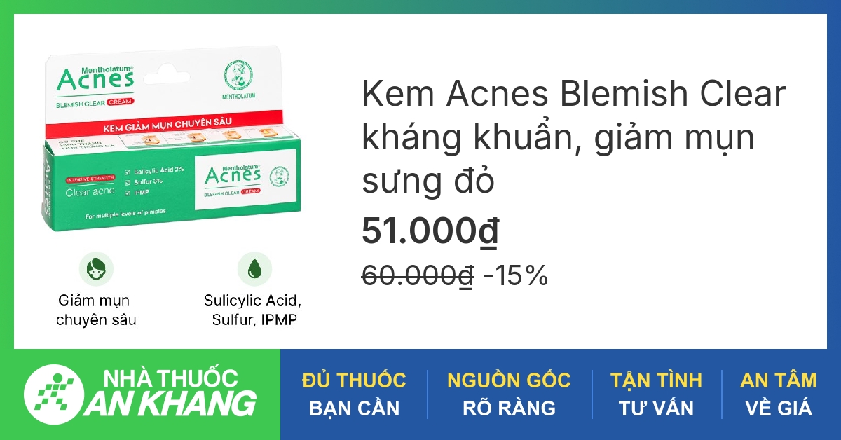 Kem trị mụn acnes có được phân phối tại các cửa hàng nào?
