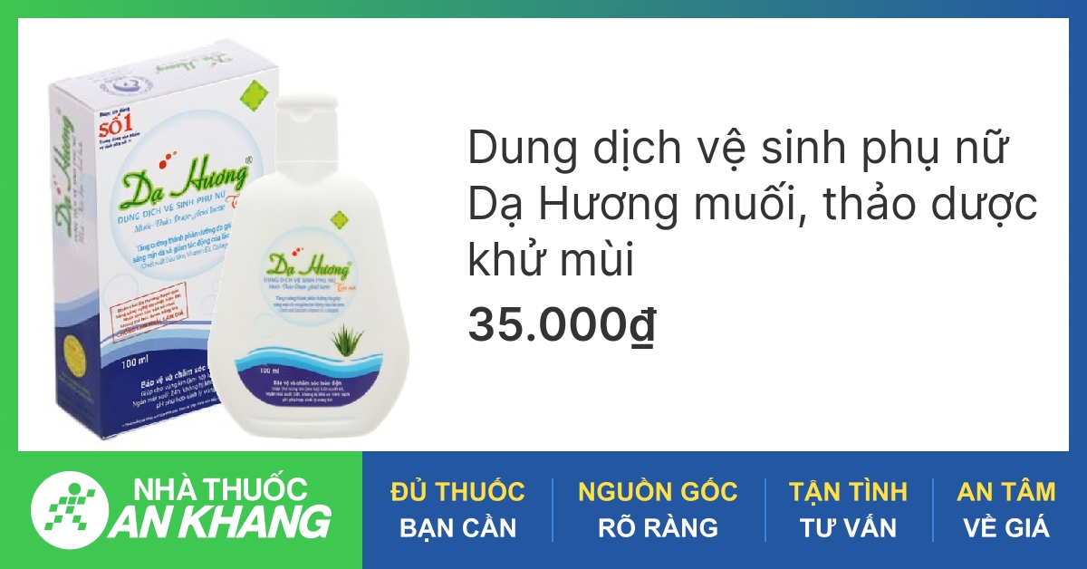 Dung dịch vệ sinh phụ nữ Dạ Hương muối, thảo dược khử mùi chai 100ml -04/2023 | nhathuocankhang.com