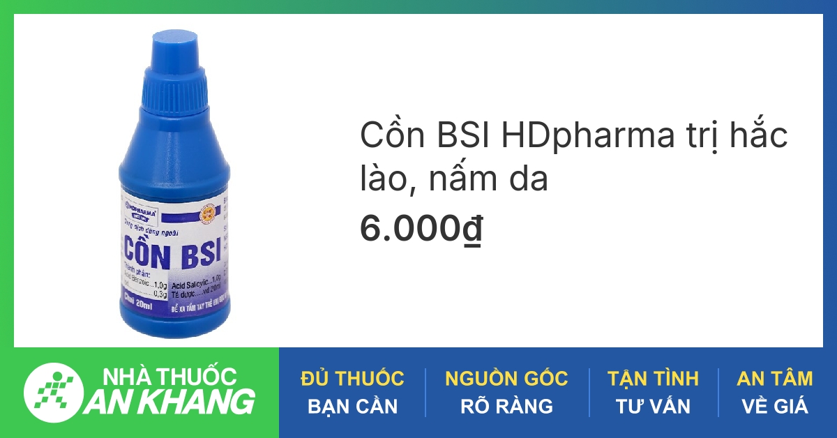 Cồn BSI có hoạt chất chính là gì?
