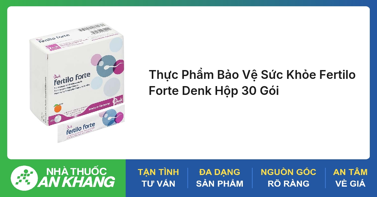 Thực Phẩm Bảo Vệ Sức Khỏe Fertilo Forte Denk Hộp 30 Gói