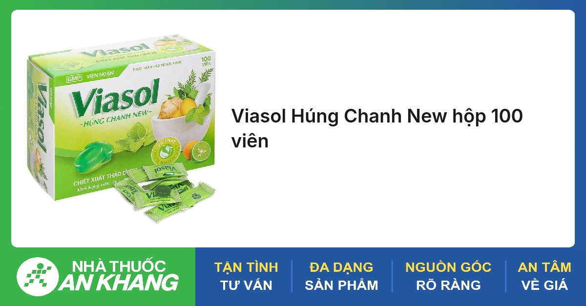 Viasol Húng Chanh New hộp 100 viên