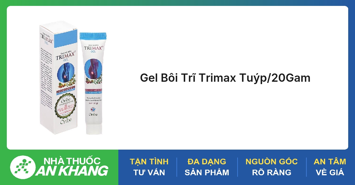 Gel Bôi Trĩ Trimax Tuýp/20Gam