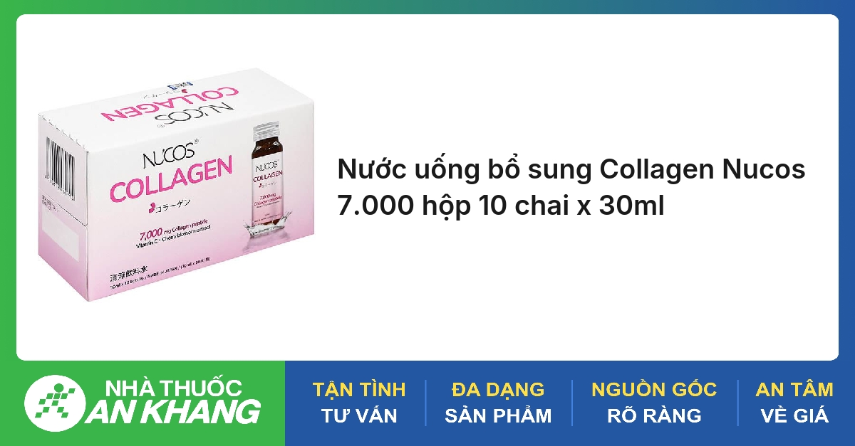 Nước uống bổ sung Collagen Nucos 7.000 hộp 10 chai x 30ml