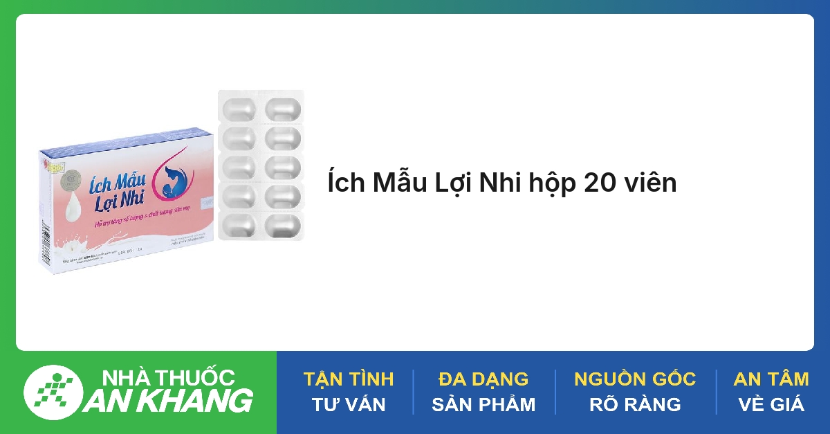 Ích Mẫu Lợi Nhi hộp 20 viên