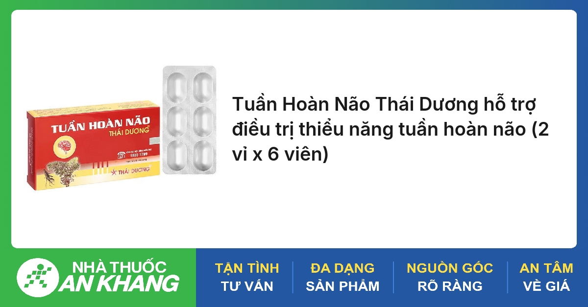 Tuần Hoàn Não Thái Dương hỗ trợ điều trị thiểu năng tuần hoàn não (2 vỉ x 6 viên)