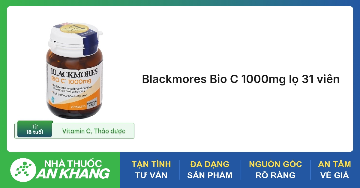Blackmores Bio C 1000mg lọ 31 viên
