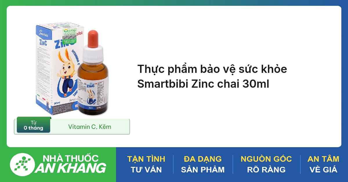 Thực phẩm bảo vệ sức khỏe Smartbibi Zinc chai 30ml