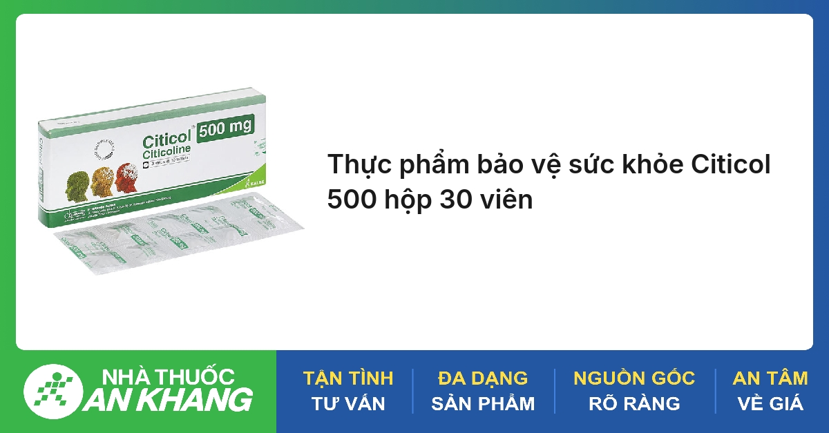 Thực phẩm bảo vệ sức khỏe Citicol 500 hộp 30 viên