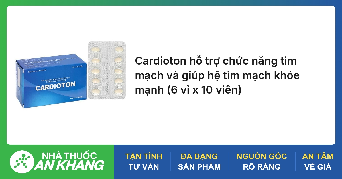 Cardioton hỗ trợ chức năng tim mạch và giúp hệ tim mạch khỏe mạnh (6 vỉ x 10 viên)