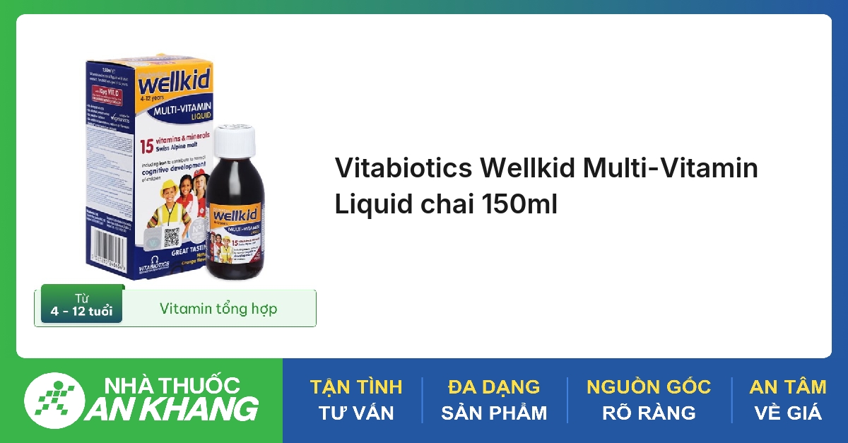 Vitabiotics Wellkid Multi-Vitamin Liquid chai 150ml