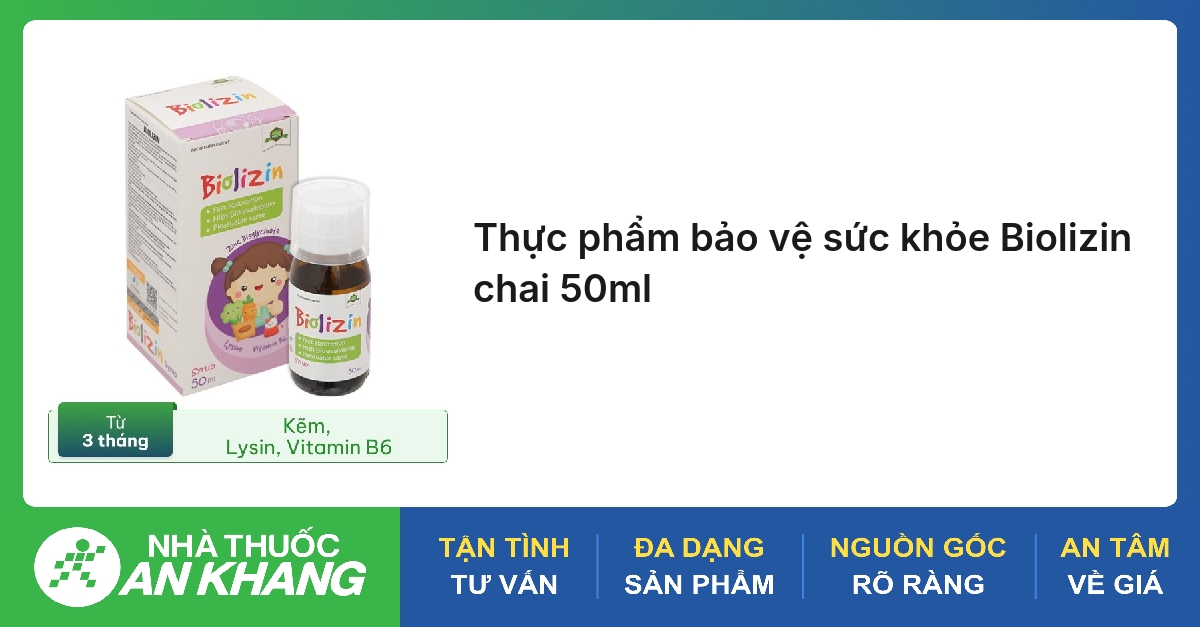 Thực phẩm bảo vệ sức khỏe Biolizin chai 50ml