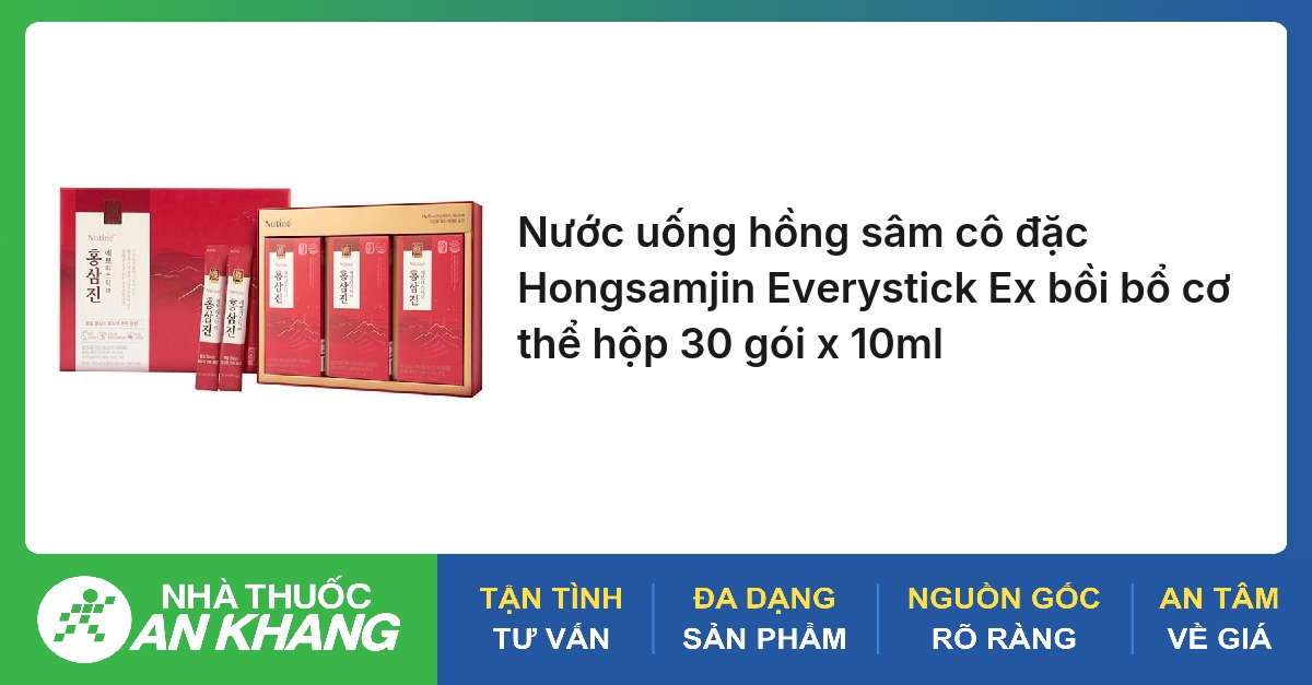 Nước uống hồng sâm cô đặc Hongsamjin Everystick Ex bồi bổ cơ thể hộp 30 gói x 10ml