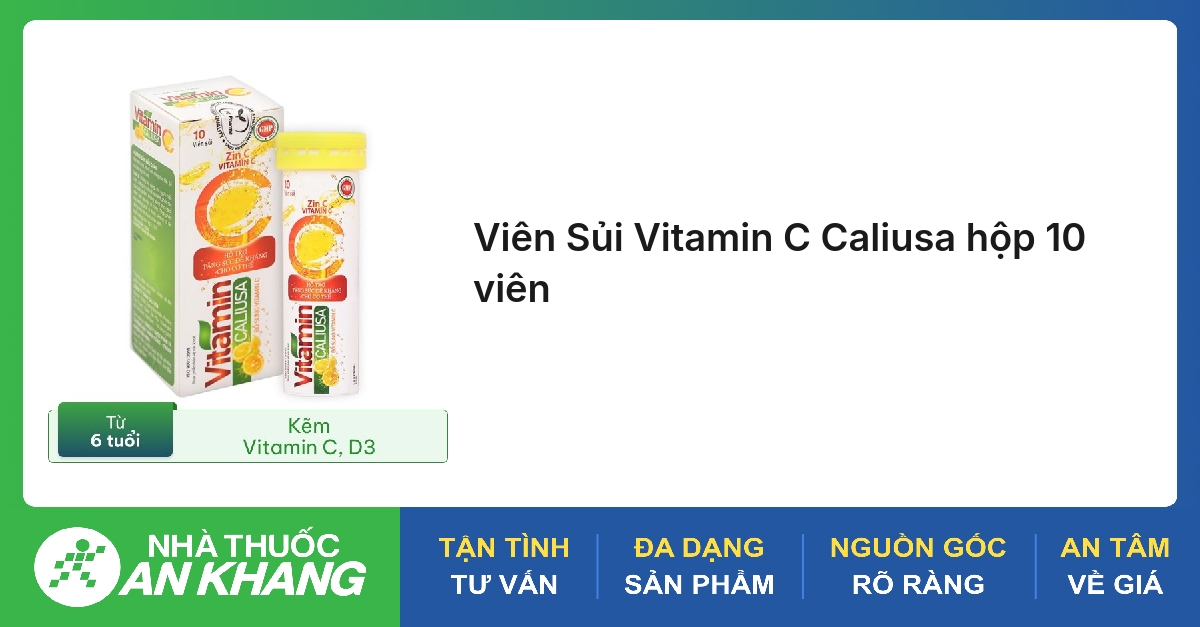 Viên Sủi Vitamin C Caliusa hộp 10 viên